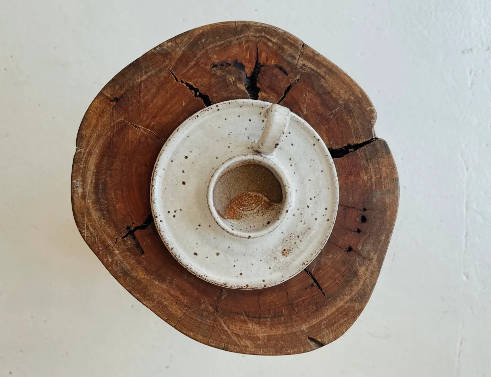 New 'Candle Holder' - Speckled Satin Glaze Ceramics|Home & Living