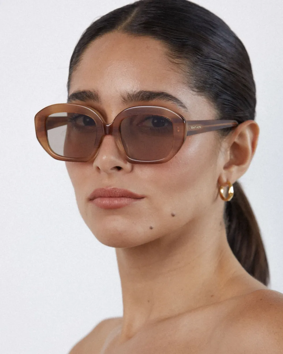 Hot 'Motel Musa' - Milk Tea Sunglasses