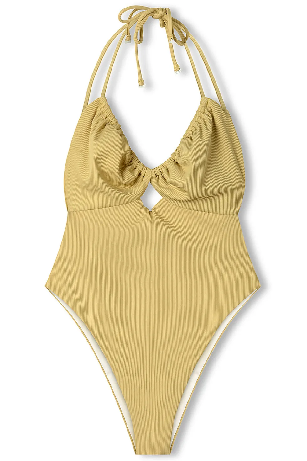 Online 'Citrus Halter Rib One Piece' Swimwear