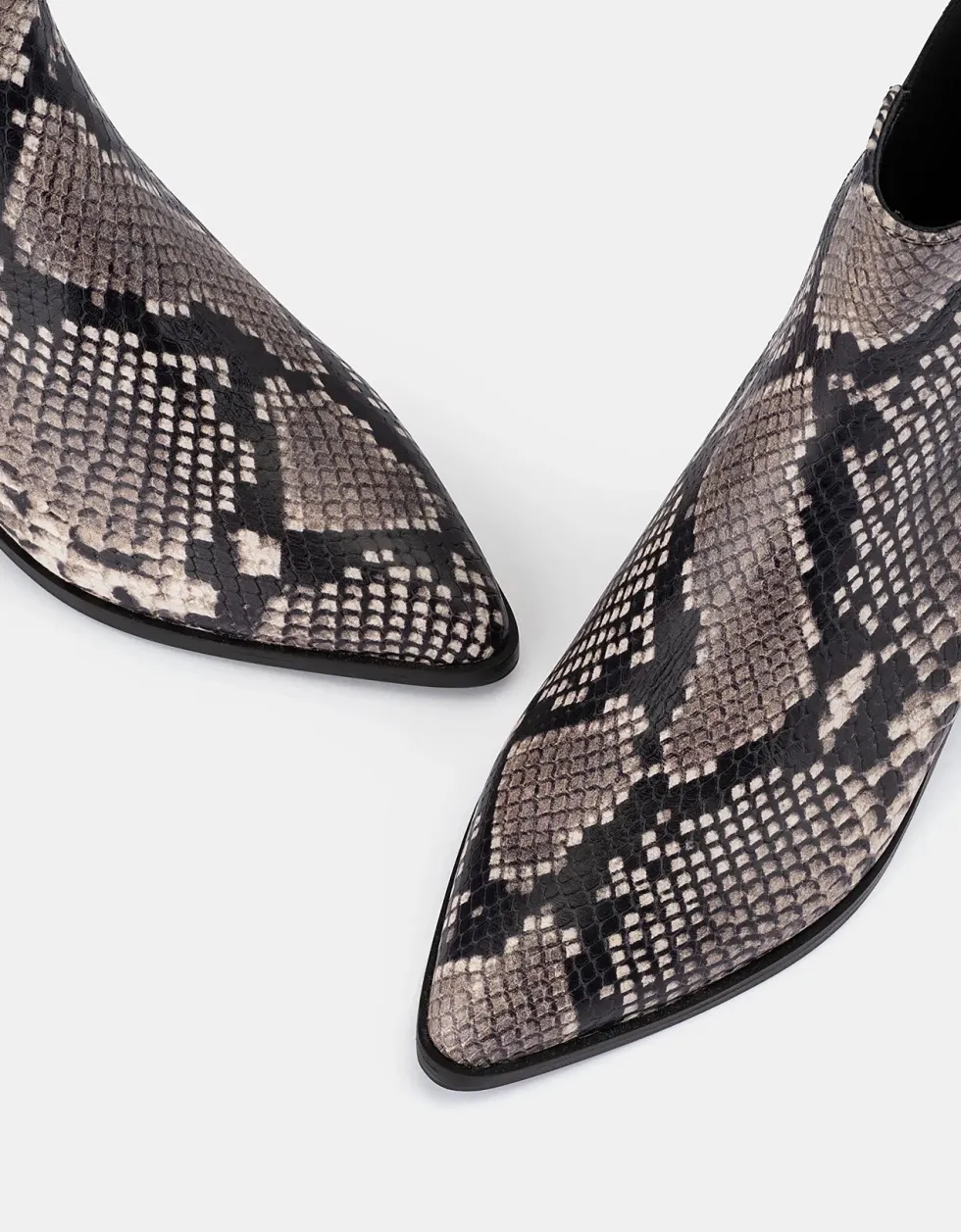 Discount 'Carina Boot' - Snake Emboss Leather Boots