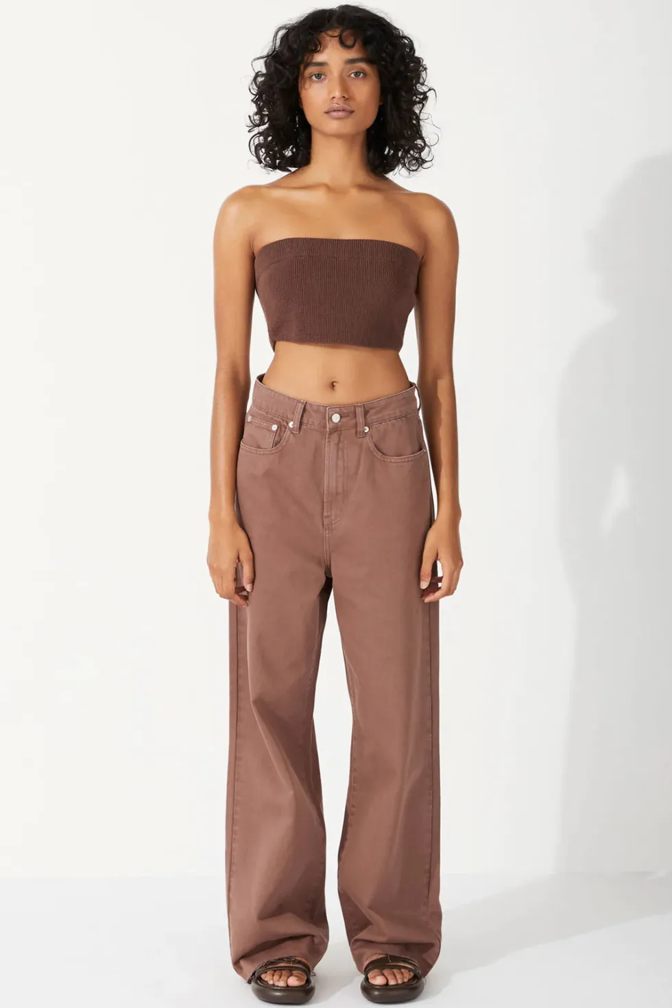 Fashion 'Chocolate Recycled Cotton Straight Leg Jean' Denim