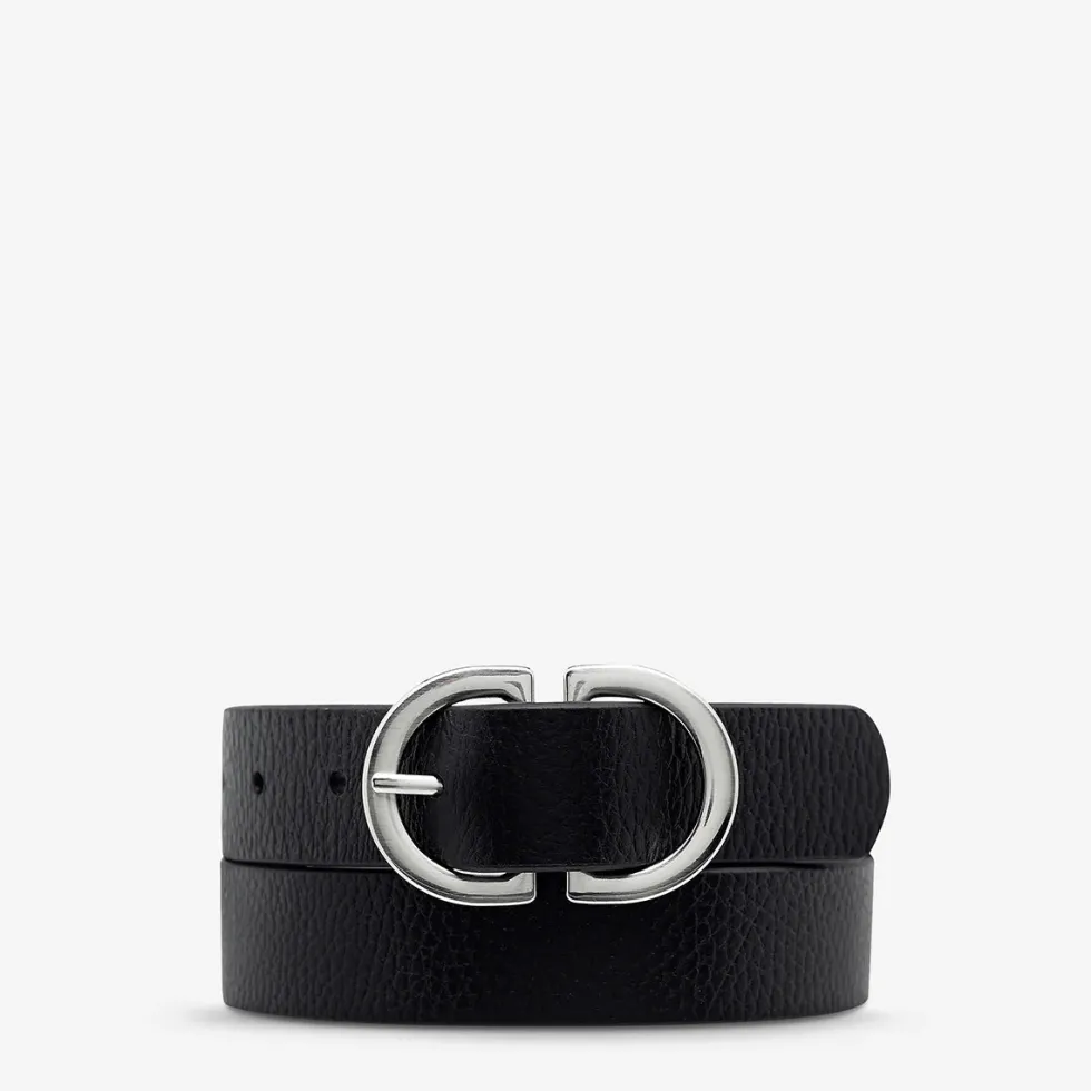 Sale 'In Reverse' Belt - Black / Silver Belts