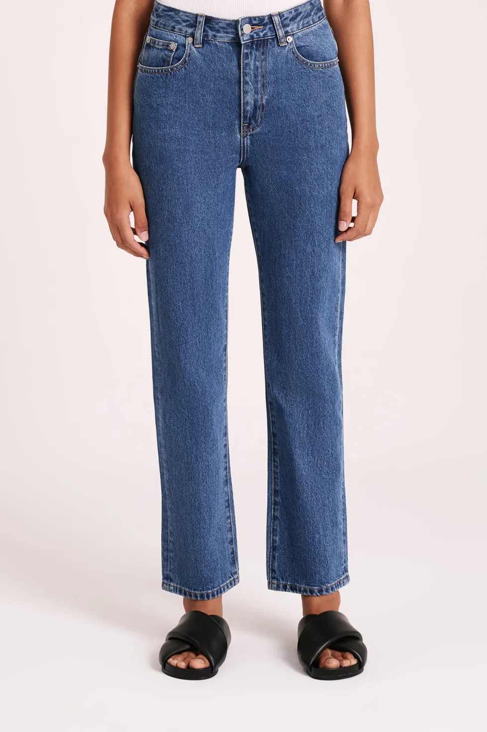 Clearance 'Organic Straight Leg Jean' - Vintage Blue Denim