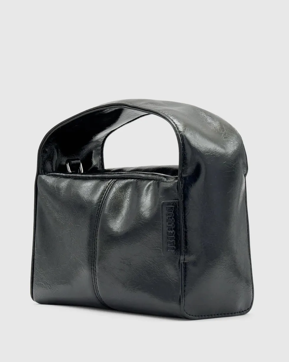 Clearance 'Luca Mini Bag Glossy Crinkle' - Black Bags