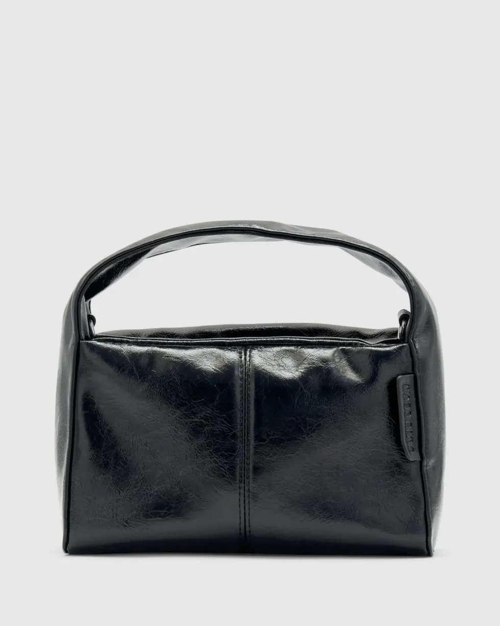 Clearance 'Luca Mini Bag Glossy Crinkle' - Black Bags