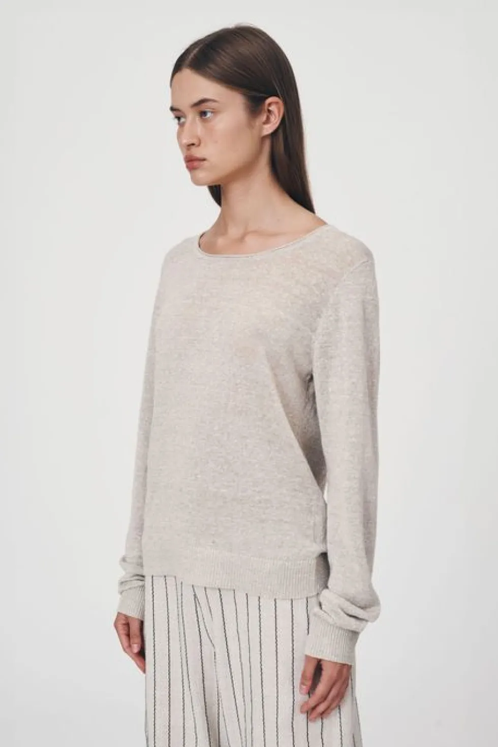 Clearance 'Beattie Knit Top' - Oat Marle Knitwear