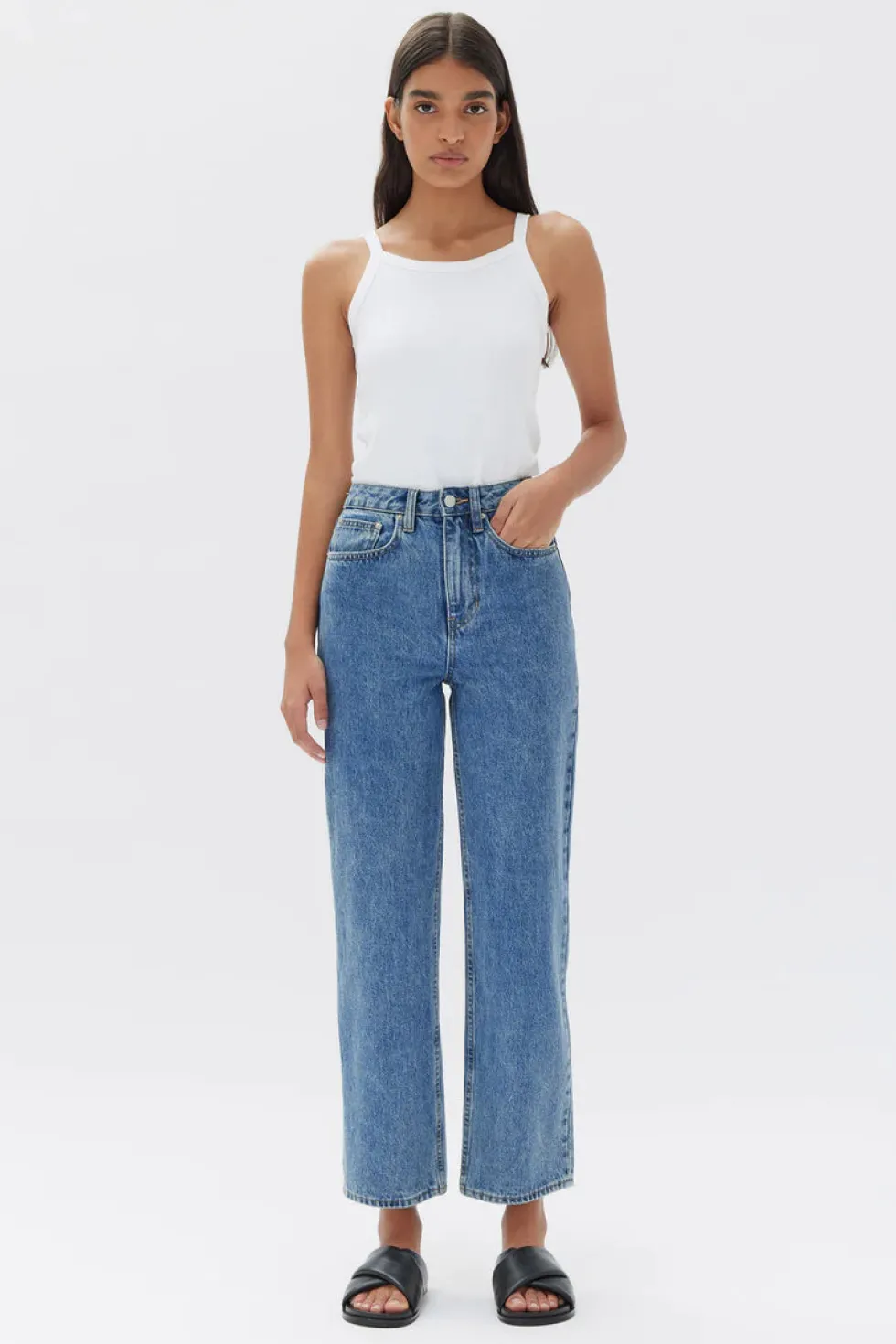 Sale 'Vintage Straight Jean' - Dark Stone Denim