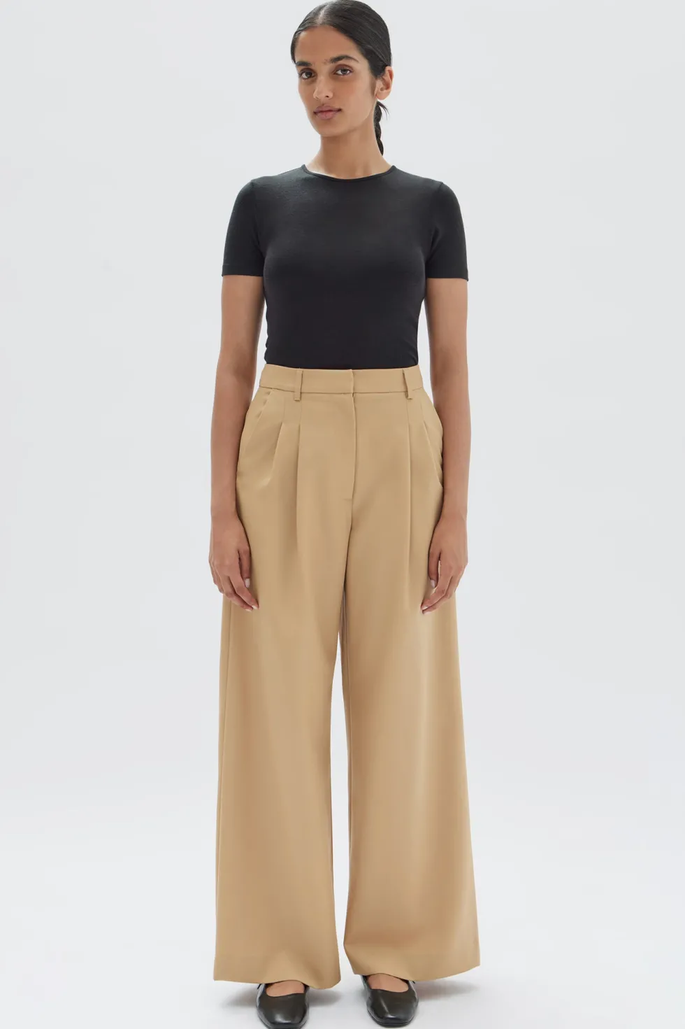 Best 'Roberta Wool Pant' - Tan Bottoms