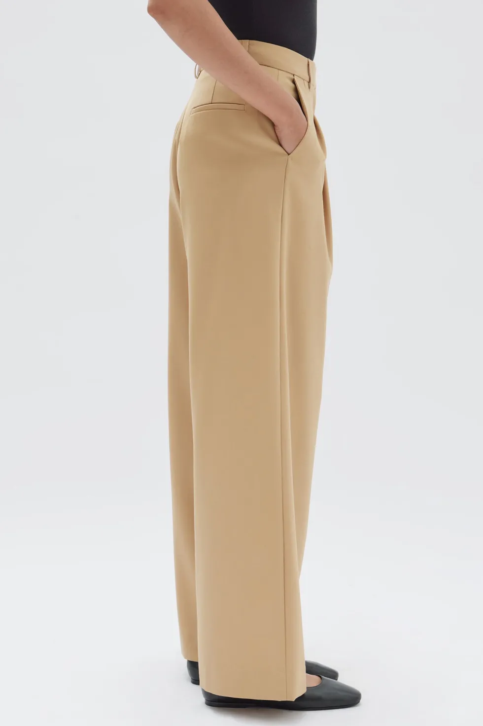 Best 'Roberta Wool Pant' - Tan Bottoms