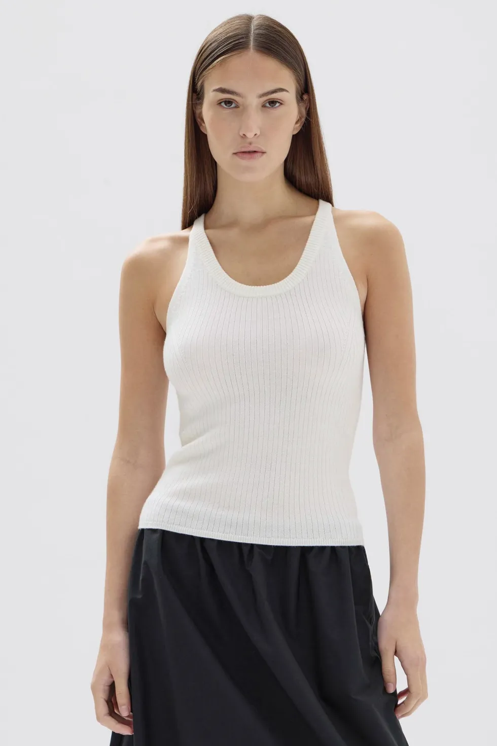 Online 'Estella Wool Scoop Neck Tank' - Antique White Basics