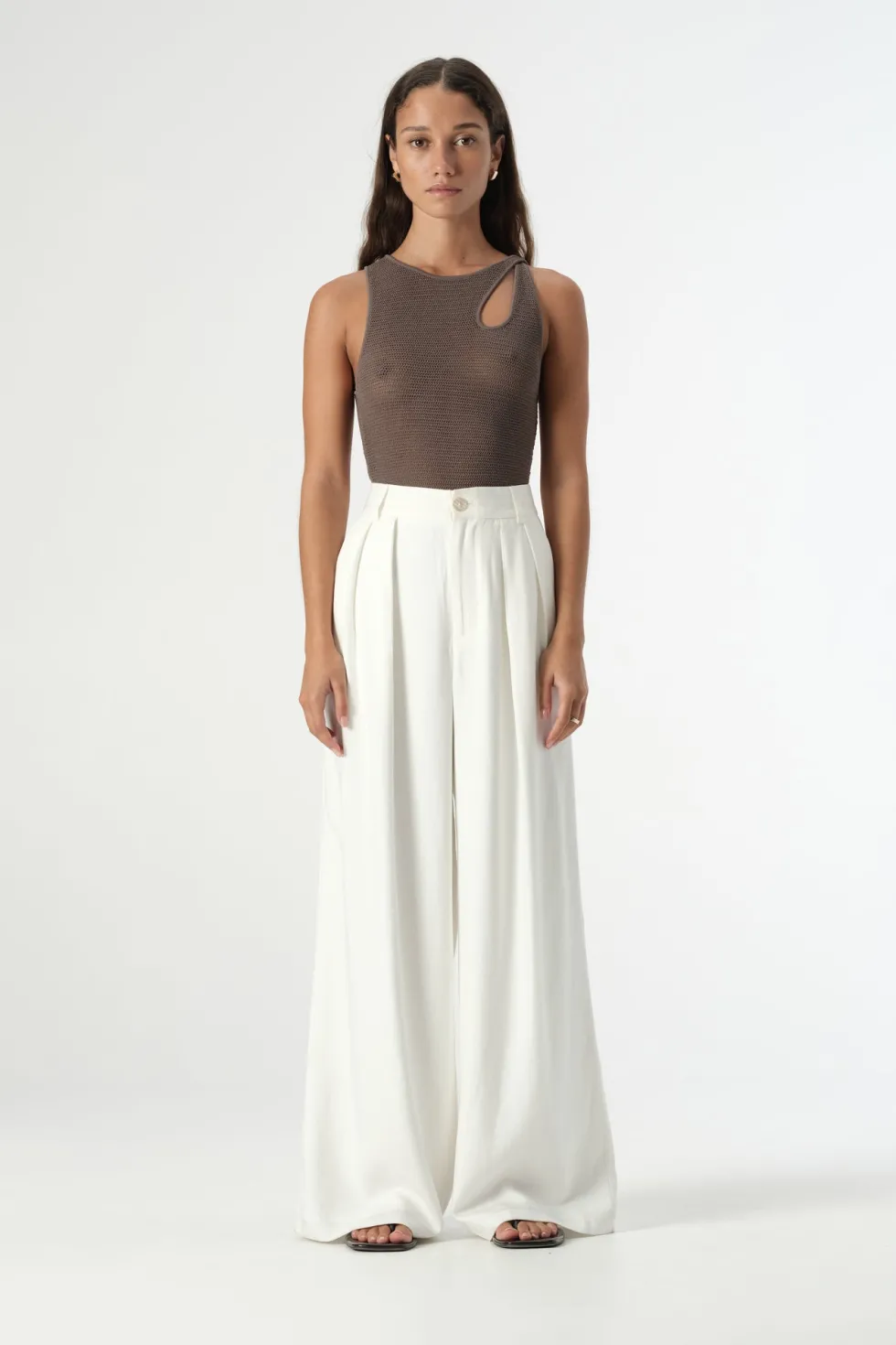 Clearance 'Ivy Knit Top' - Taupe Tops