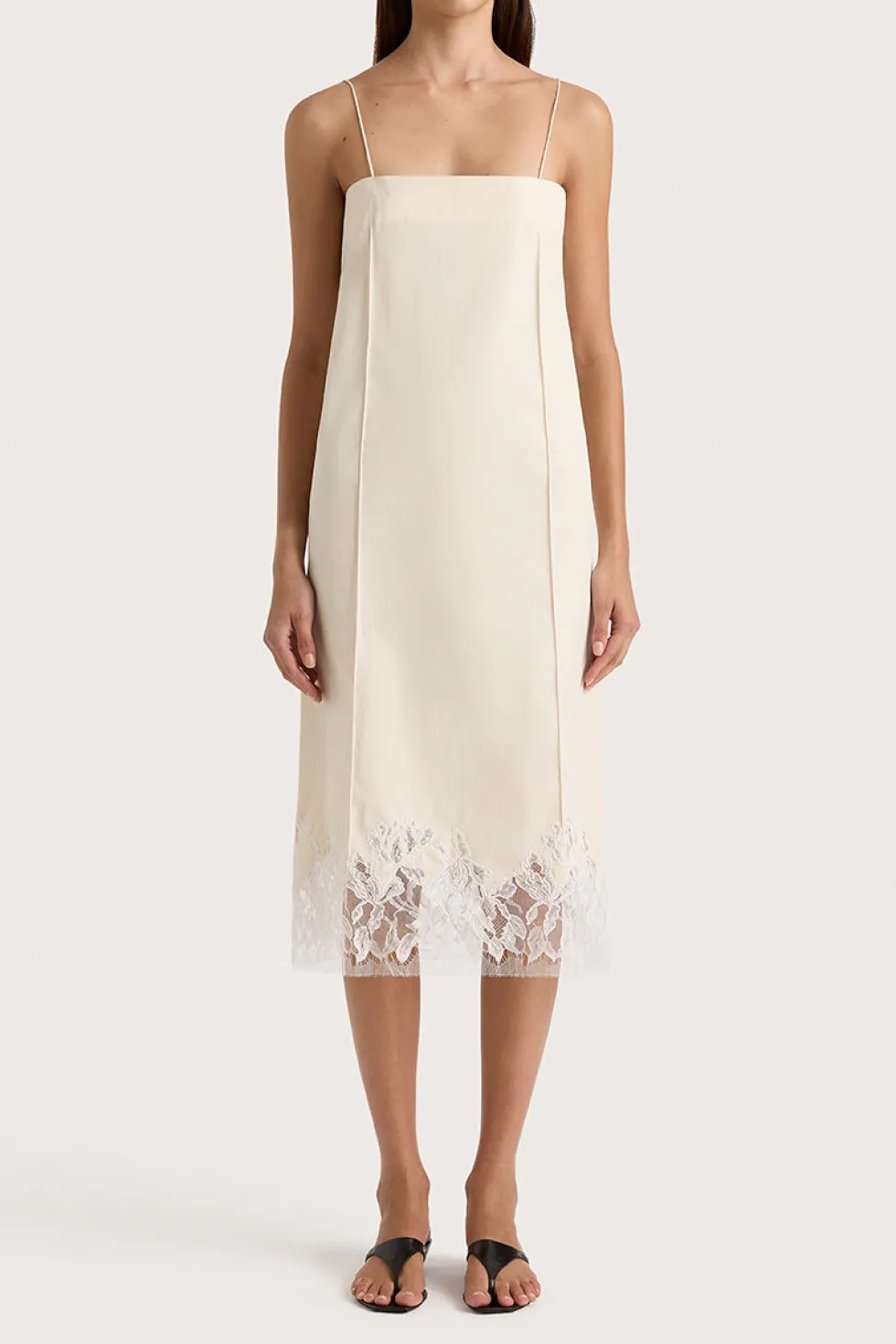 Discount 'Etienne Midi Dress' - Off White Dresses