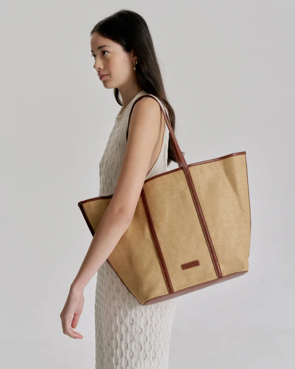 Online 'Ritual Tote Large' - Natural/Saddle Bags