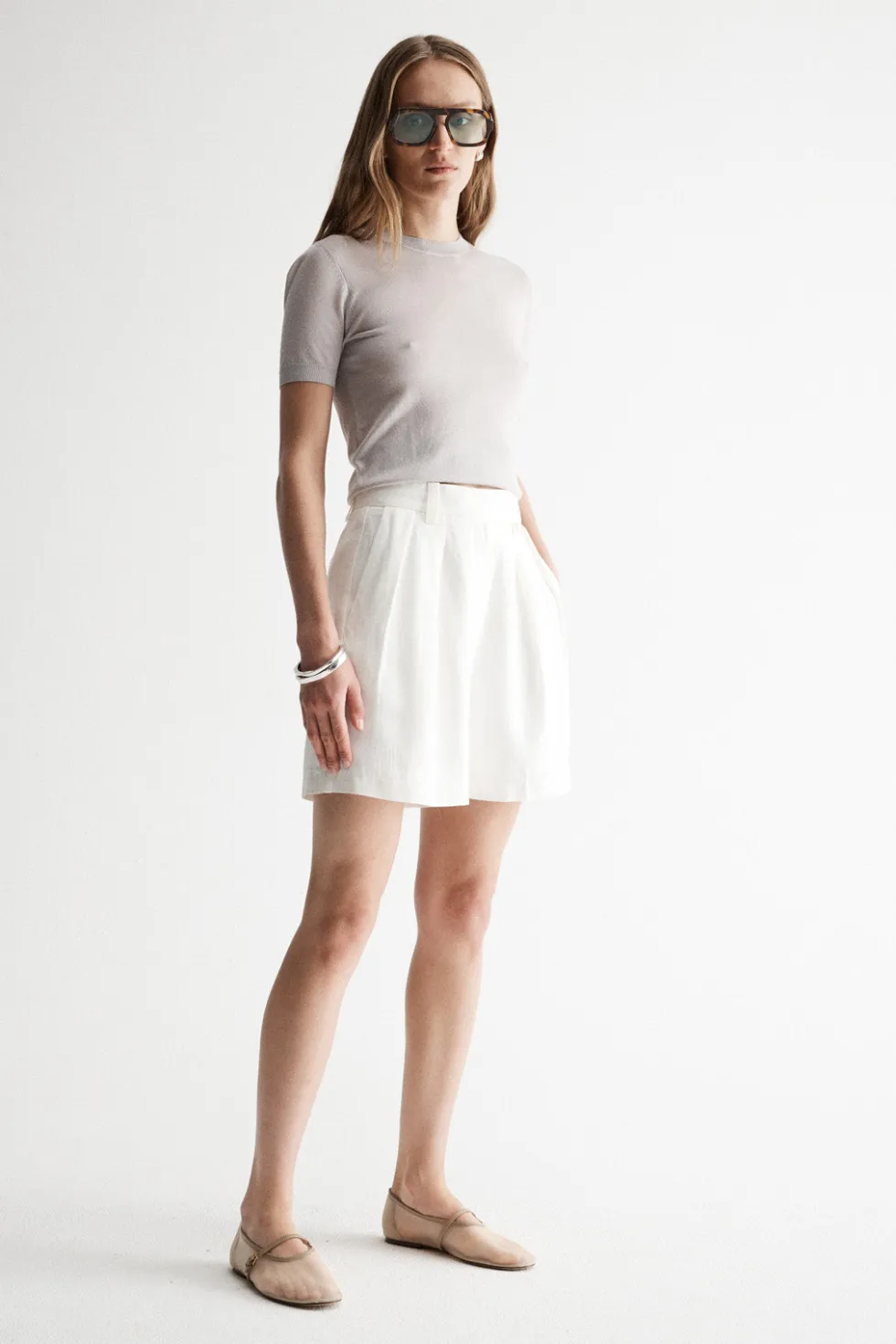 Hot 'Sandy Knit Tee' - Stone Basics