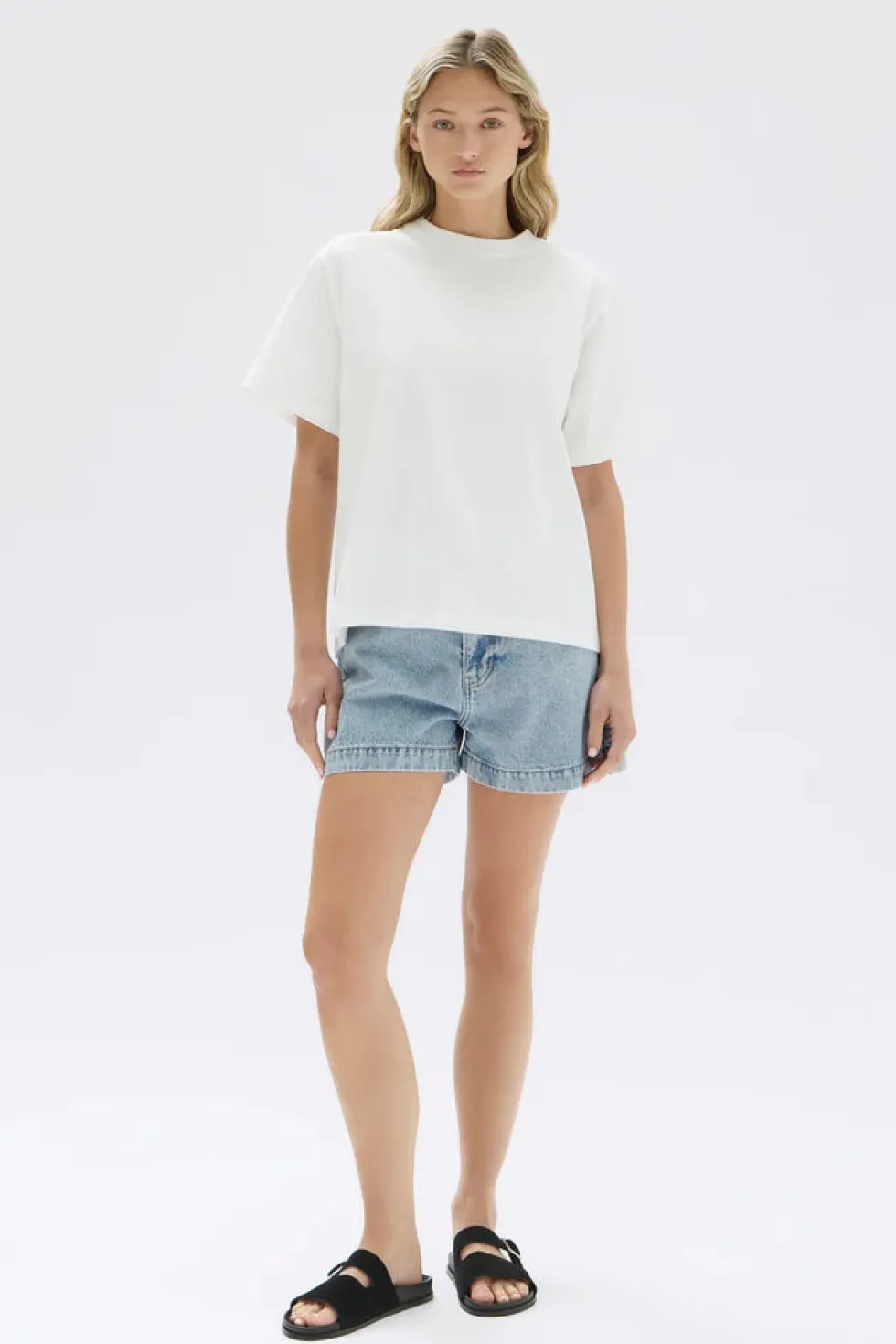 Online 'Slub Short Sleeve Tee' - White Basics