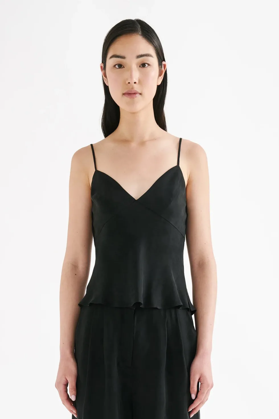 New 'Lea Cupro Cami' - Black Tops