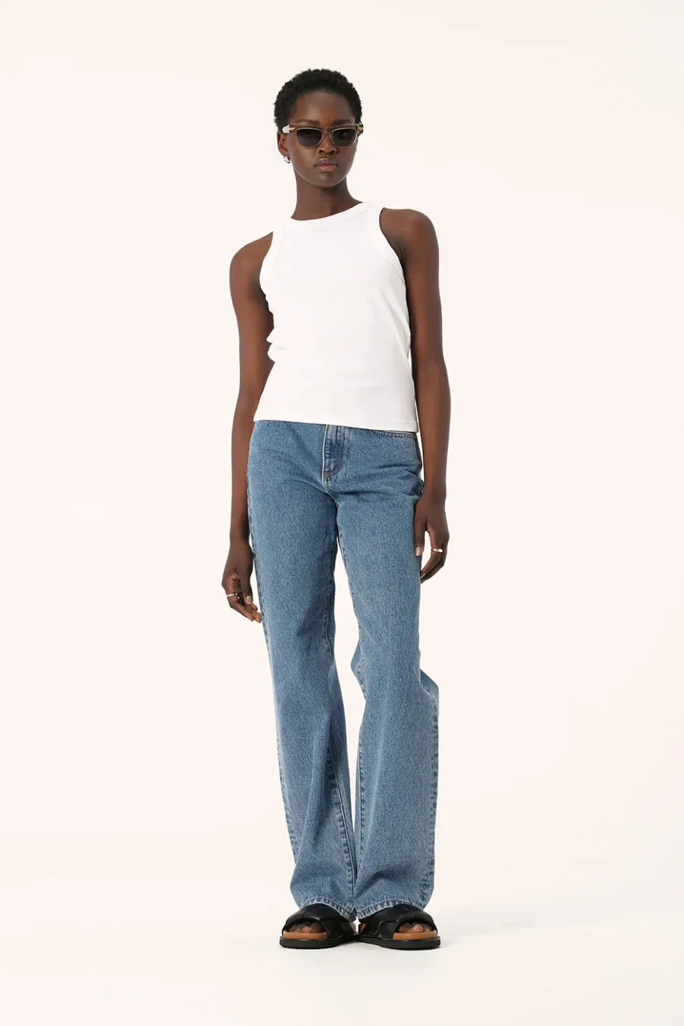 Clearance 'Zoe Tank' - White Tops|Basics