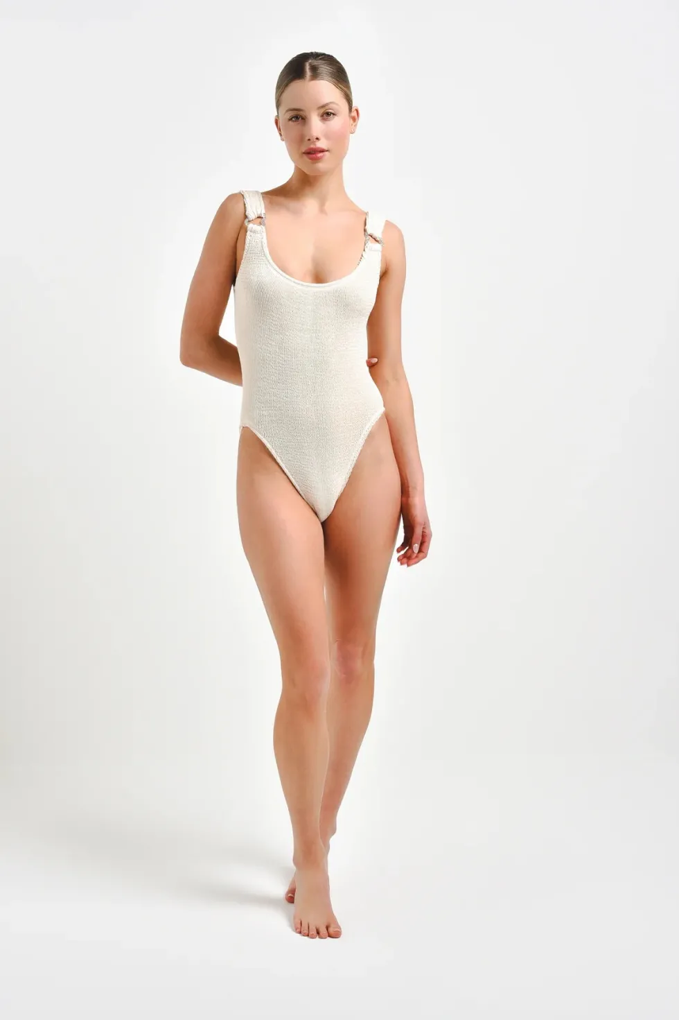 Best Swim 'Como One Piece' - Ecru Swimwear