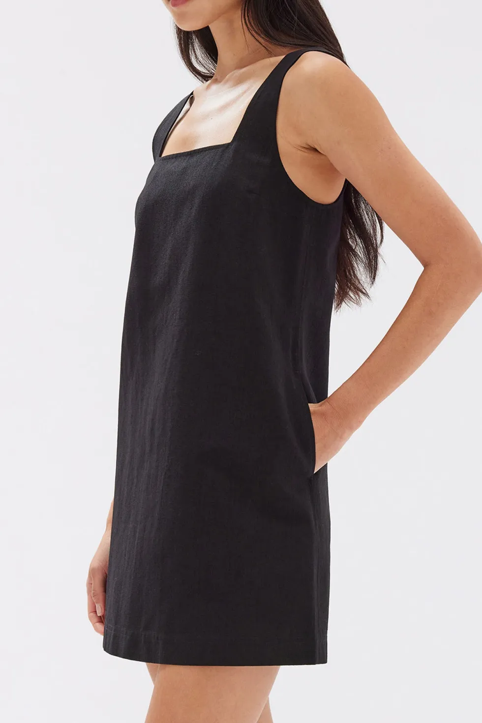 Best 'Alba Crepe Mini Dress' - Black Dresses