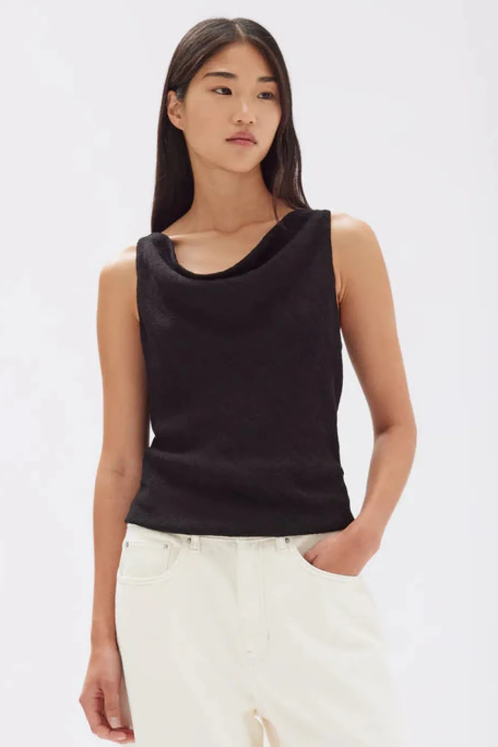 Discount 'Reign Textured Top' - Black Tops