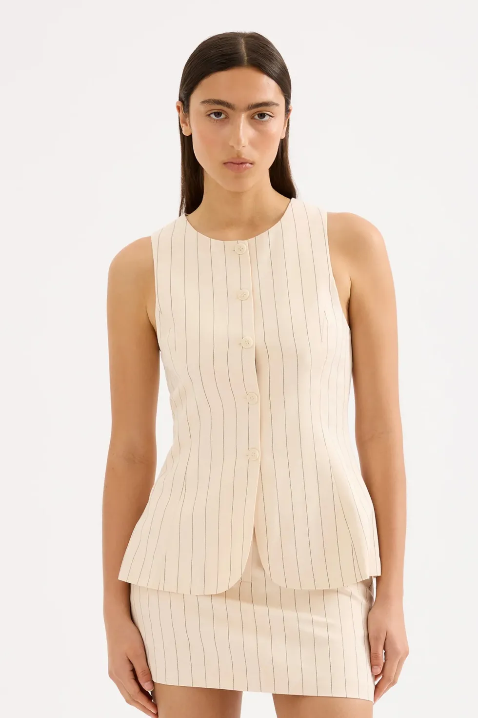 Hot 'Irving Pinstripe Vest' - Irving Stripe Tops