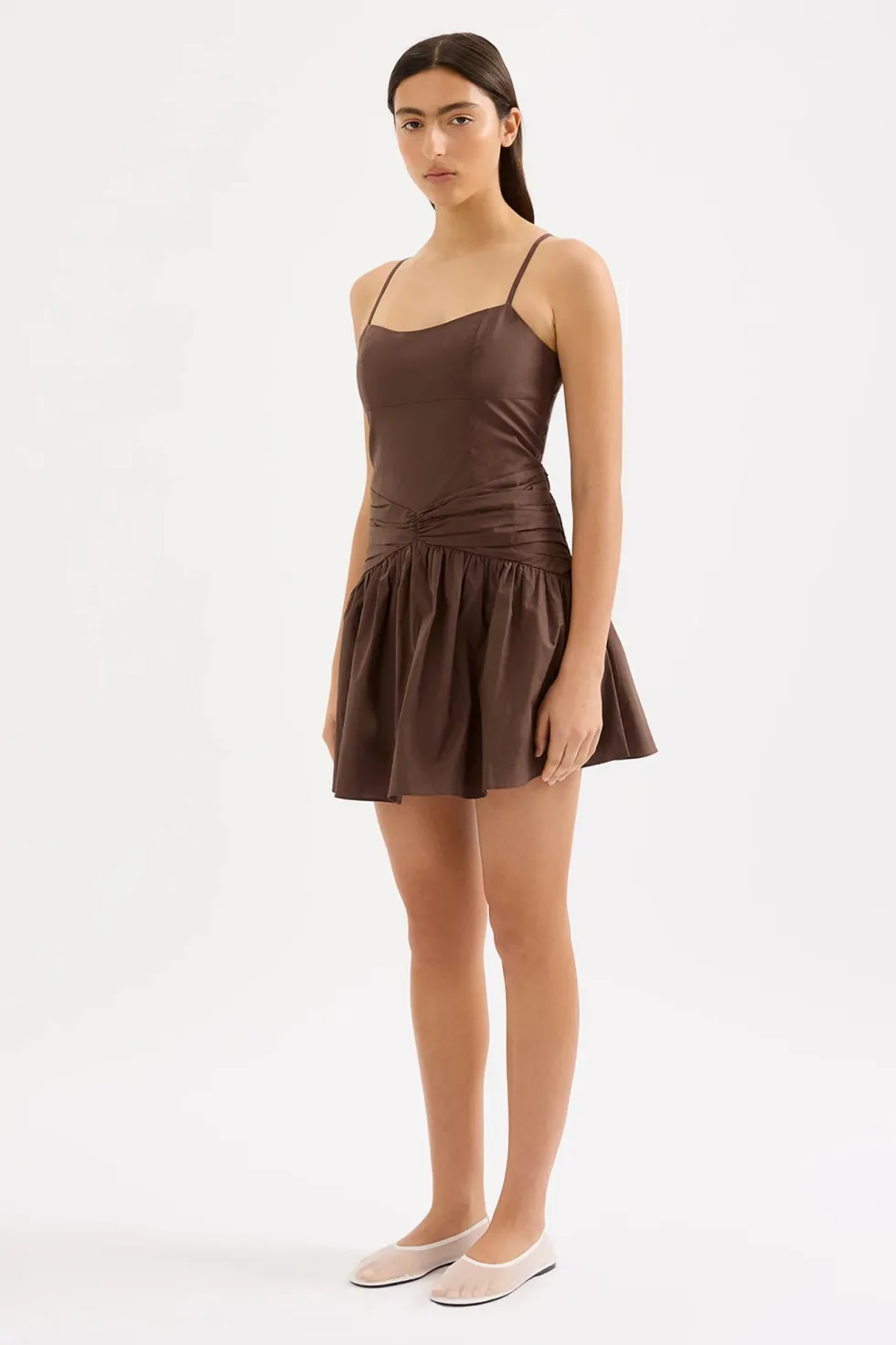 Outlet 'Skarla Mini Dress' - Chocolate Dresses