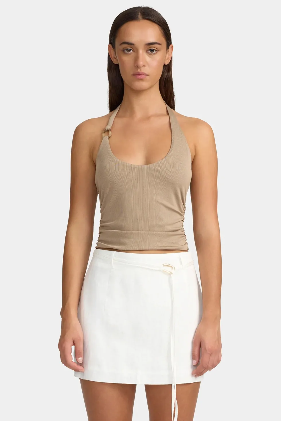 Fashion 'Sadie Tank Top' - Porcini Tops